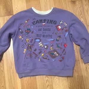 Hilarious BEANS camping sweatshirt